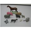 Image 2 : VINTAGE LOT of 10 METAL ANIMALS