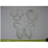 Image 1 : LOT of 3 CLEAR DECORATIVE GLASS DISHES