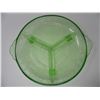 Image 2 : DEPRESSION GLASS - FOOTED DIVIDED DISH - BALLERINA CAMEO PATTERN - Some chips