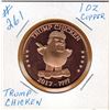 Image 1 : 1 OUNCE .999 COPPER - TRUMP CHICKEN - 1 OZ COPPER COIN