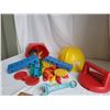 Image 3 : 1963 Plastic building bucket set & child's hard hat. (Multiple products inc.)