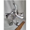 Image 3 : Decorative metal airplane with moving wheels and propeller.