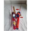 Image 1 : Shakespeare Child's first light up Barbie and Superman fishing rods.