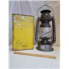 Image 1 : Hurricane lantern with1 gallon coal oil can.