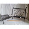 Image 1 : Older 1960's and 1970's metal paper and magazine racks.