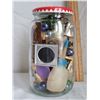 Image 3 : Bicks pickle jar full of collectables and objects.