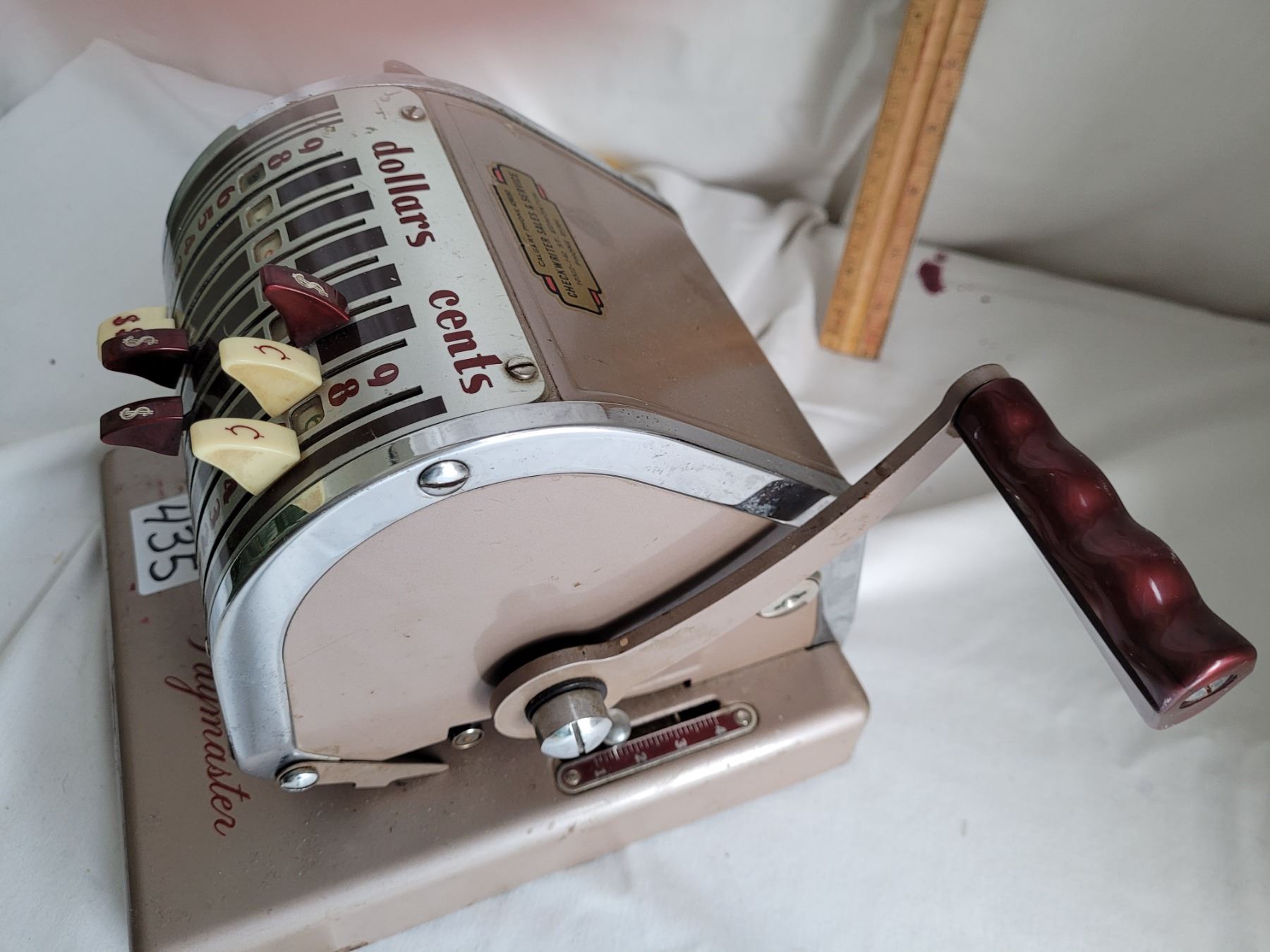 Manual Cheque writing machine