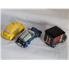 Image 4 : 3 Hand painted porcelain autos, marked 1987,