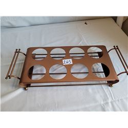 Copper colour mid century whisky glass carrier