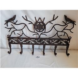 Heavy coated, welded metal wall hooks decor.