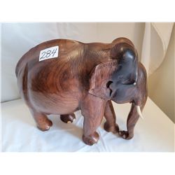 Large & heavy hand carved Rosewood Elephant.
