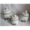 Image 2 : Set of 3 John Deere Canisters.