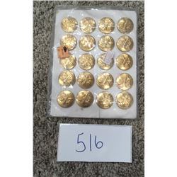 Canadian Military brass metal set