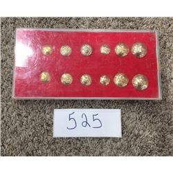 Quebec police, brass Button set