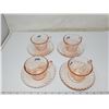 Image 1 : 4 depression glass cups & saucers