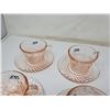 Image 2 : 4 depression glass cups & saucers