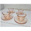 Image 3 : 4 depression glass cups & saucers