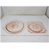 Image 1 : 2 pink depression plates