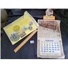 Image 1 : Group of Advertising calendars from long ago.