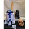 Image 1 : Star wars characters. R2D2 is missing remote.