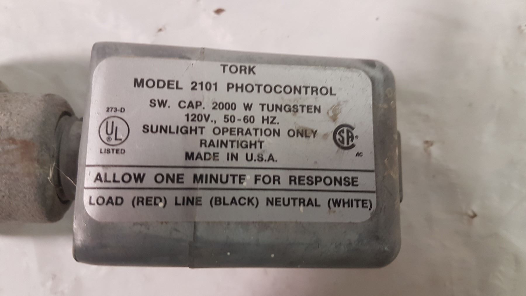 Tork 2101 Photocontrol Schmalz Auctions