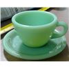 Image 3 : Restaurany Heavy FireKing Jadeite Cup & Saucer
