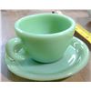 Image 4 : Restaurany Heavy FireKing Jadeite Cup & Saucer