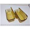 Image 2 : 2 Amber colored fridge dishes