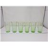 Image 3 : 4 green depression glass glasses