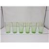 Image 1 : 6 green depression glass glasses