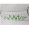 Image 2 : 6 green depression glass glasses