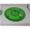 Image 3 : Cake plate green depression glass - 2 smaller plates