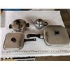 Image 1 : kitchen lot (2 electric fry pans, pot + kettle)