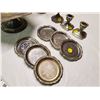 Image 2 : lot of silver plated trays + candle holders