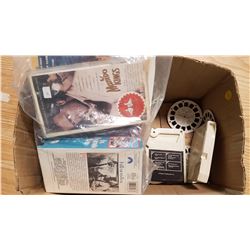 Lot VHS & 8 Track  & Misc. Items