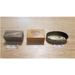 Lot Record Washer & Jewlery Box & Tin