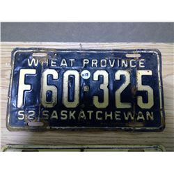 1952 license plate