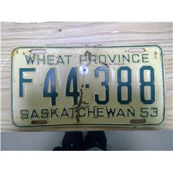 1953 license plate