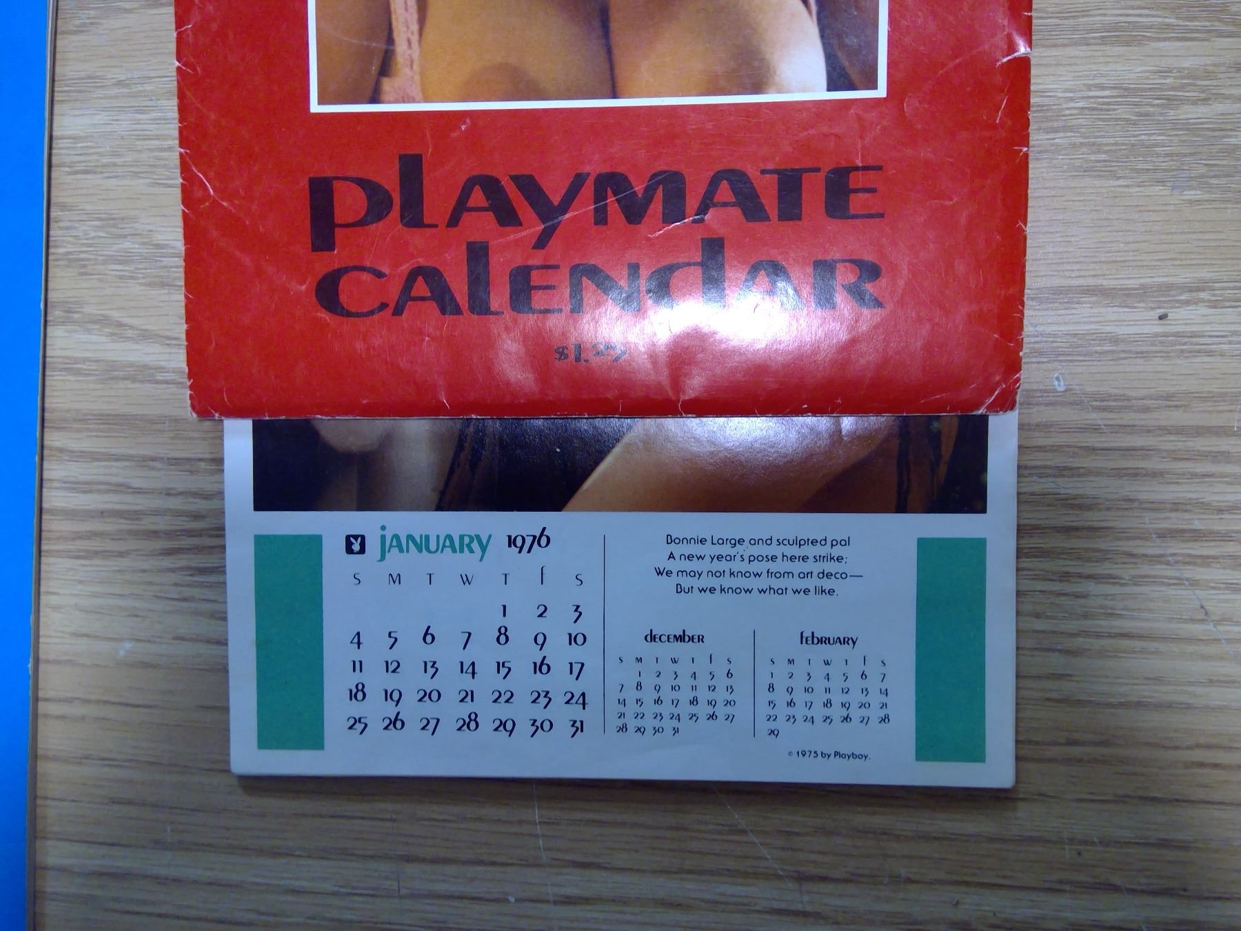 1976 playboy calendar (good condition)