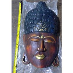 large wood decorative face