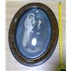 Image 1 : vintage picture frame w/ convex glass