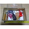 Image 3 : cigar box w/ collectible keychains keychains, etc
