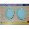 Image 1 : 2 green fire king platters