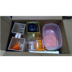 box of household items