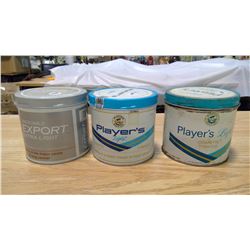 3 tobacco tins