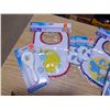 Image 2 : brand new baby items (bibs, mittens, clothes, brush set)