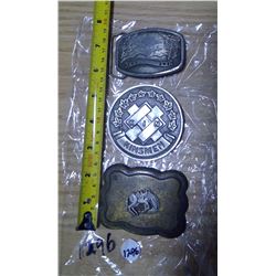 3 belt buckles