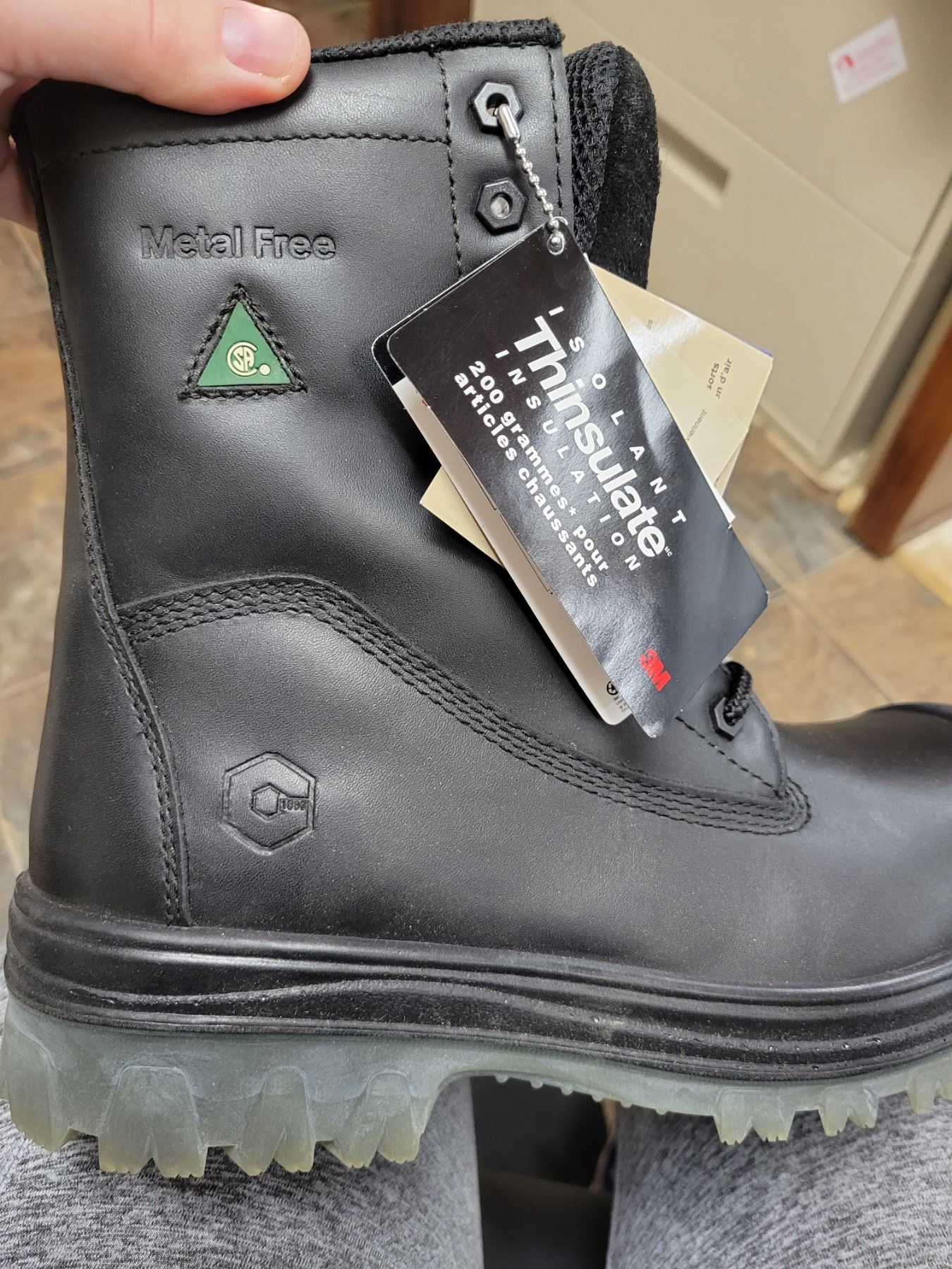 NEW pair of JB GOODHUE Thinsulate work boots CSA approved mens size 10