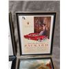 Image 3 : 4 original magazine car ads, framed 9 x 12