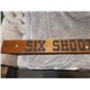 Image 4 : Very heavy 'six shooters' bar wooden sign, 71" long